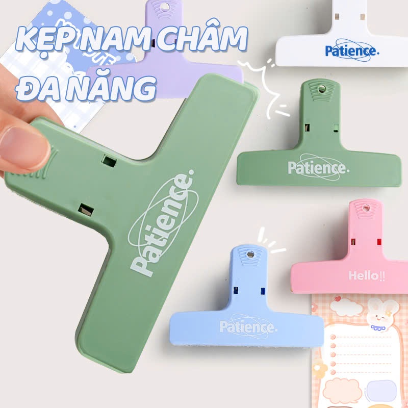 Kẹp Giấy Nam Châm Bằng Nhựa Kẹp Giấy Note Kẹp Tài Liệu Tiện Lợi Văn Phòng Phẩm Giá Rẻ Nhiều Màu Sắc
