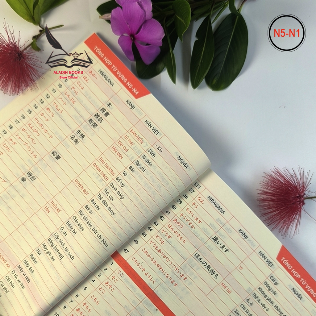 Sách-Tổng Hợp Từ Vựng N5 đến N1-Tiếng Nhật 21 Ngày