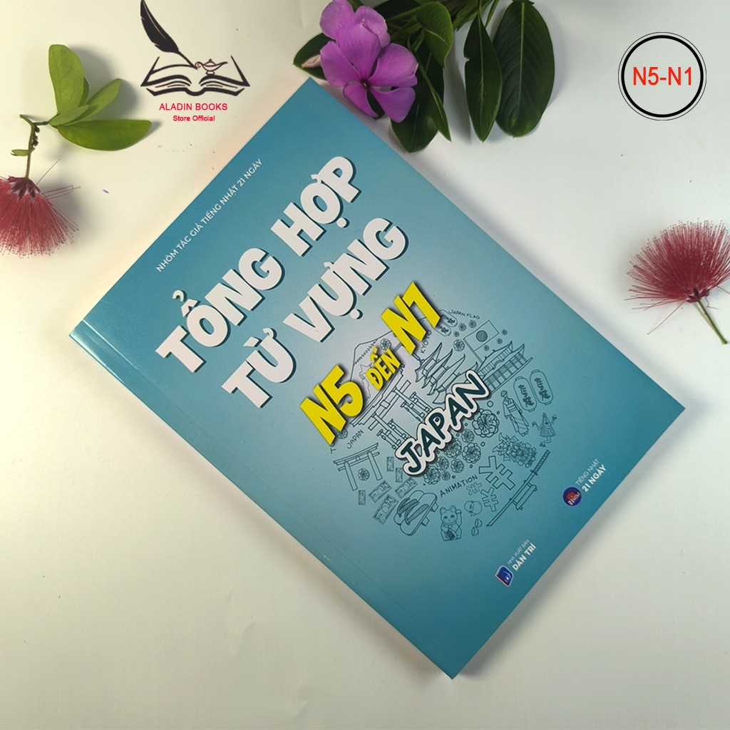 Sách-Tổng Hợp Từ Vựng N5 đến N1-Tiếng Nhật 21 Ngày