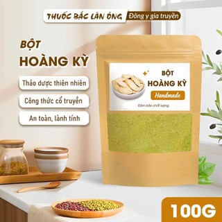 Bột hoàng kỳ nguyên chất 100g, bồi bổ tăng cường miễn dịch - Lãn Ông