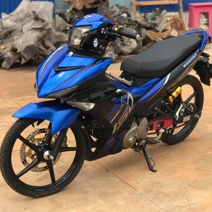 Tem rời dán xe Exciter 150. Decal đen xanh đơn giản. Chống nước, bền màu, cao cấp