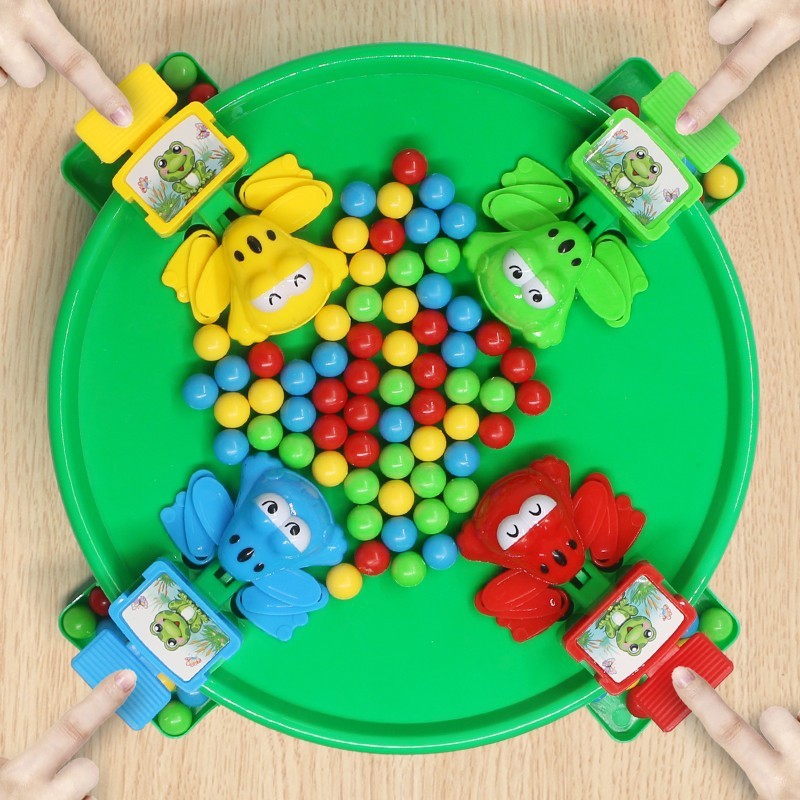 Đồ Chơi Ếch Ăn Bi Hungry Frogs Trò Chơi Ếch Gắp Hạt Đậu Tương Kẹo Đồ Chơi Tương Tác 4 Người Có Sẵn Bi - PUPU HOUSE