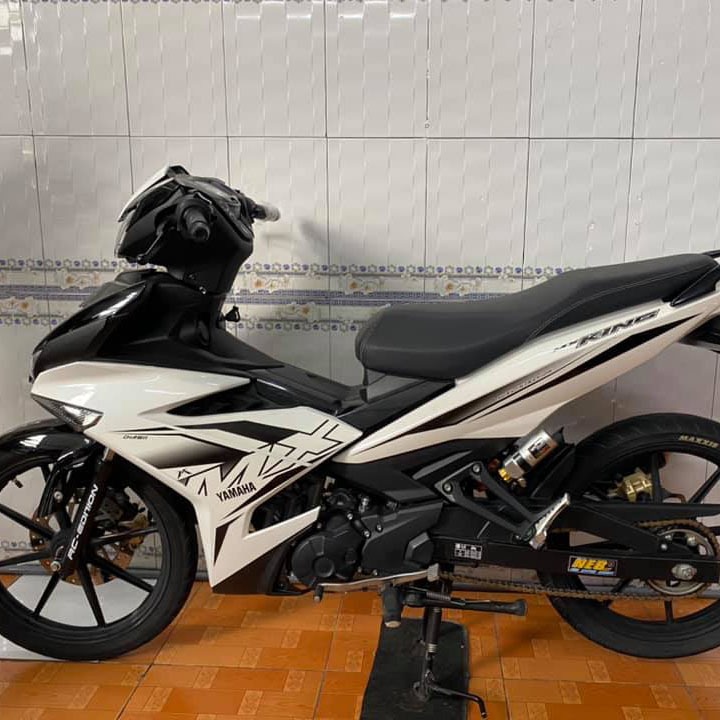Tem rời Exciter 150 MX King trắng đen. Decal chống nước, không bong tróc