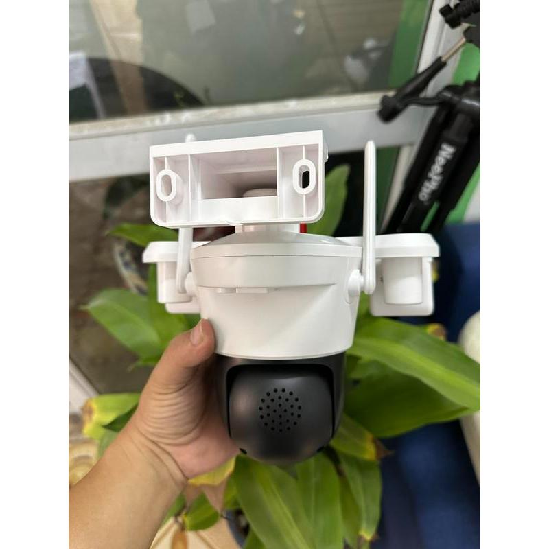 (Lỗi 1 đổi 1)  NEW 2026 Camera YOOSEE ngoài trời 4 mắt (xoay được 3 mắt) bản PRO, 3 màn hình tích hợp 54 LED siêu nét