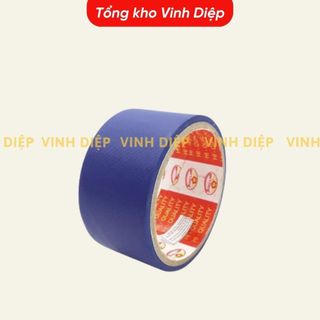 Combo 1 cây 6 cuộn băng keo, băng dính simili vải cách điện xanh dương rộng 4.8cm dài 8m