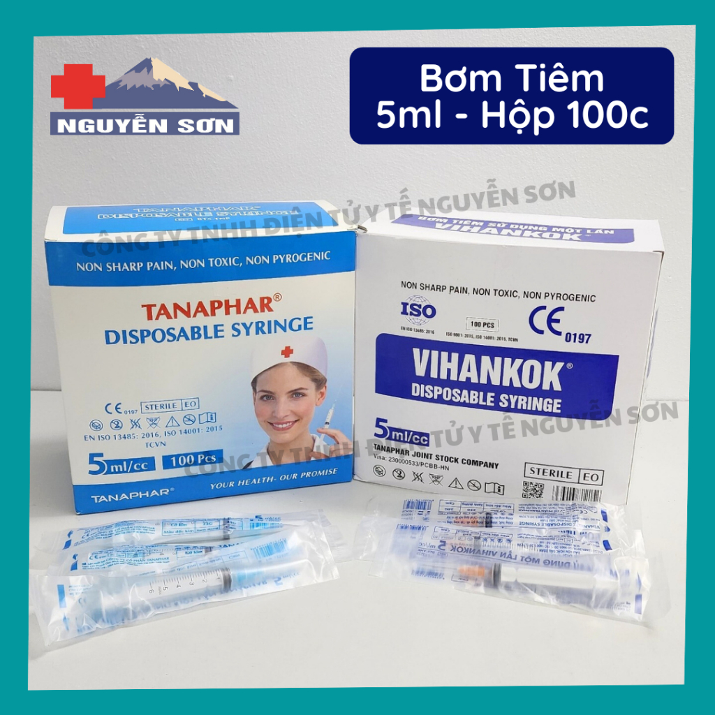 Bơm Tiêm 5ml/cc Sử Dụng 1 Lần - Hộp 100 cái | Shopee Việt Nam