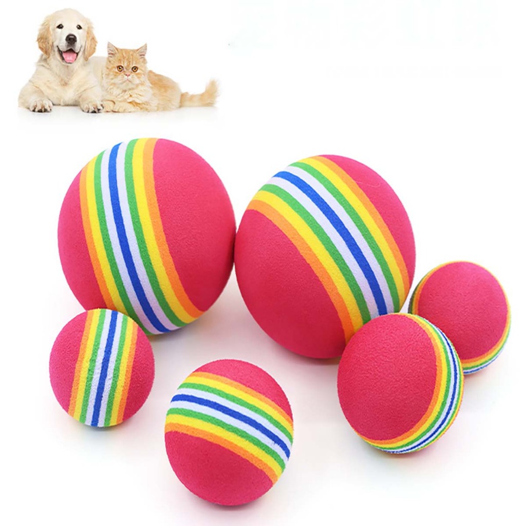 Bóng Đồ Chơi Cho Chó Con Poodle Mèo To Phốc Sóc Nhỏ Cún Béc Bỉ Tự Động Chơi 1 Mình Cào Móng Hay Cắn Gặm Ngứa Mọc Răng