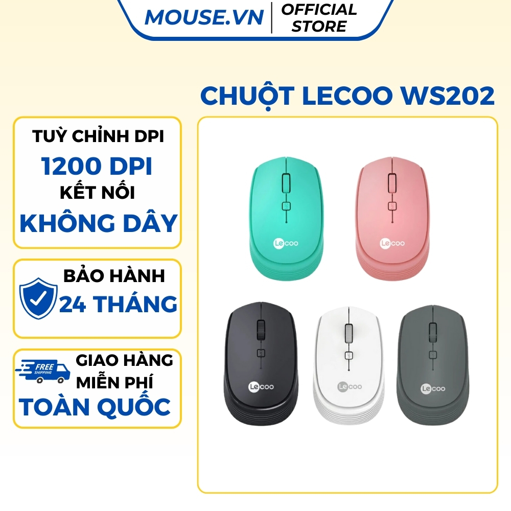 Chuột Không Dây Lecoo WS202 Siêu Nhẹ, Chuột Máy Tính Văn Phòng Tùy ...