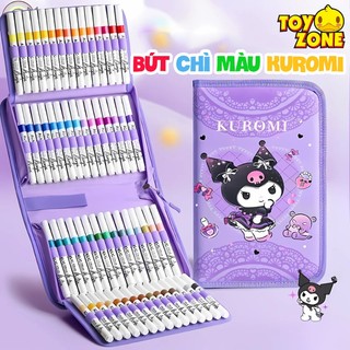 Bộ Túi Bút Sơn Màu Acrylic Kuromi Melody 24/36/48/60 Bút Màu Tô Màu Trên Mọi Bề Mặt - Bút Màu DIY Cho Bé Sáng Tạo
