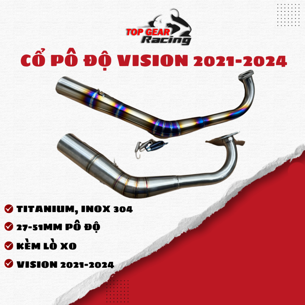 Cổ Pô Vision 2021 2022 2023 2024 2025 2026 Inox 304 Lắp Pô Độ 51mm ...