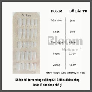 [B23] Nailbox thiết kế sơn hồng mắt mèo ánh sao nơ thuỷ tinh và tim ngọc Bloom.nailbox