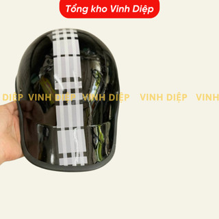 Mũ Bảo Hiểm Lưỡi Trai Sọc Kẻ Đen Trắng Thời Trang Nam Nữ