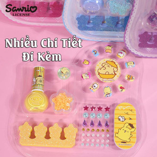 Set Sơn Móng Tay & Dán Móng Cho Bé Kuromi/ Melody/ Cinnamaroll Siêu Dễ Thương An Toàn Dễ Lột, Không Chất Gây Hại Cho Trẻ
