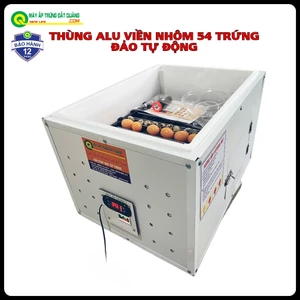 Máy Ấp Trứng 54 Trứng Thùng ALu Viền Nhôm Đảo Tự Động Tạo Nhiệt Dây Cacbon Tiết Kiệm Điện