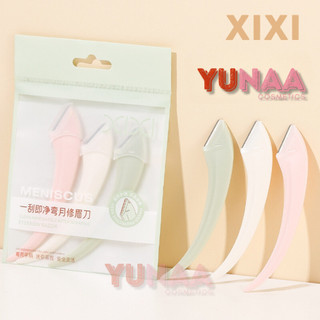 [Y281] Set 3 Dao Cạo Tỉa Chân Mày XIXI - Hình Mặt Trăng Lưỡi Liềm - Meniscus Eyebrow Razor