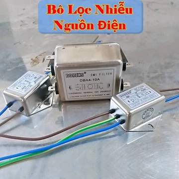 Bộ lọc nhiễu tổng đầu nguồn điện 1 pha 220v, 3A, 6A, 10A cho camera, servo, PLC, audio âm thanh dòng AC, DC Noise filter