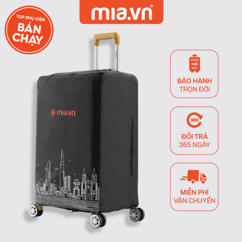 Ảnh Bao Trùm Bảo Vệ Vali Du Lịch MIA Cover City - Chống Trầy Xước, Chống Bụi, Đầy Đủ Kích Cỡ, Bảo Vệ Toàn Di 1