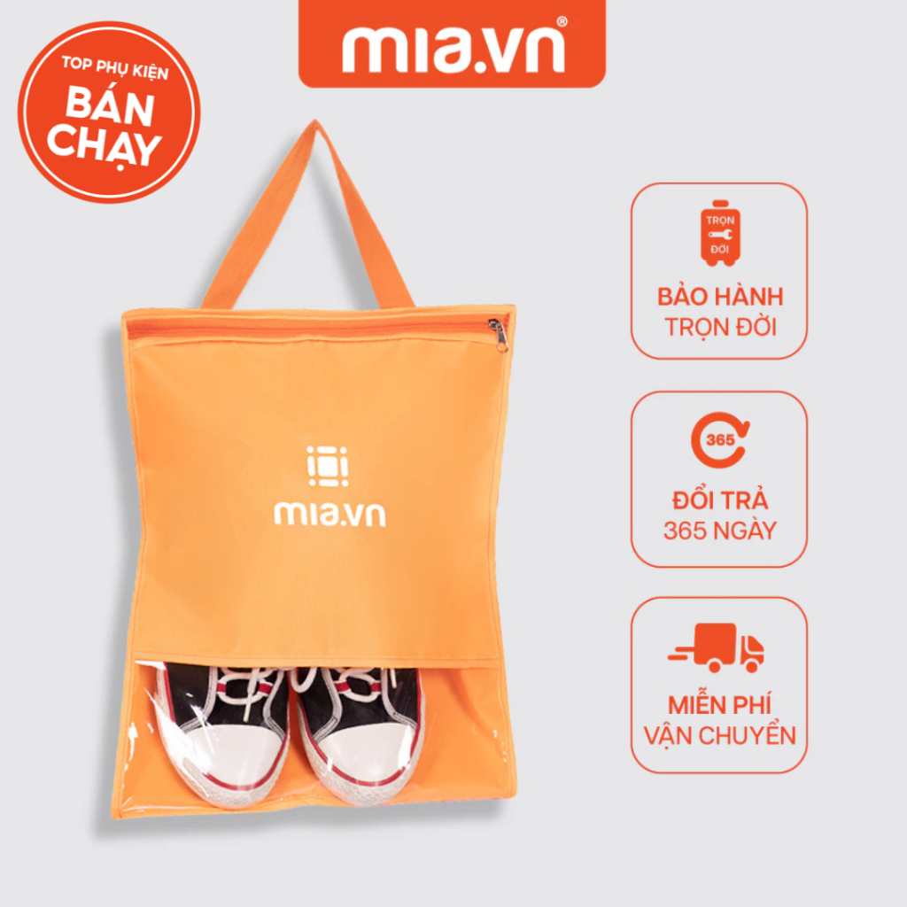 Túi Đựng Đa Năng Mia Pack-it shoes bag II S Orange - Quai xách tiện dụng du lịch đa năng, Hàng cao cấp chính hãng