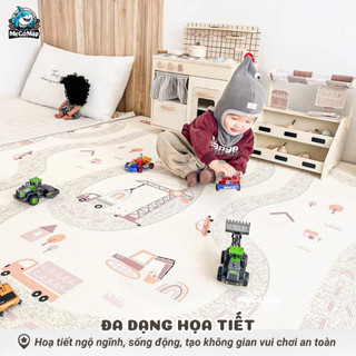 Thảm Xốp Dày 1cm, 2cm Mẫu Mới 2026 Họa Tiết Ngộ Nghĩnh, Thảm Chơi Cho Bé Phủ Silicone Chống Thấm