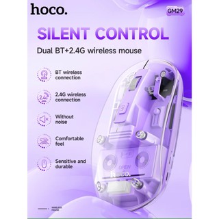 Chuột không dây Bluetooth kiêm Wireless 2.4G Hoco GM29 Thiết kế trong suốt, DPI 1600 - Phụ Kiện Nhất Tín