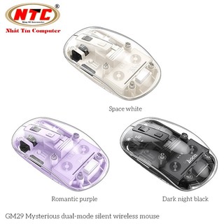 Chuột không dây Bluetooth kiêm Wireless 2.4G Hoco GM29 Thiết kế trong suốt, DPI 1600 - Phụ Kiện Nhất Tín