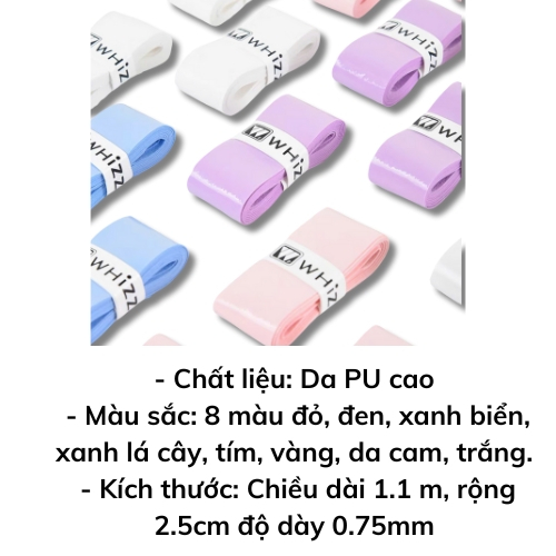 Chi tiết thực tế [Review] Quấn Cán Vợt Cầu Lông WHiZZ Da PU Bám Tay Có Thấm Mồ Hôi Tốt Không? chính hãng trên Shopee