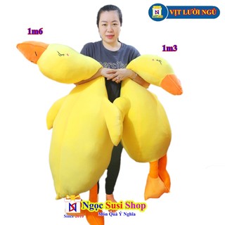 [ẢNH THẬT] GẤU BÔNG VỊT LƯỜI NGỦ TRẦM CẢM KHỔNG LỒ [NGẪU NHIÊN MÀU]
