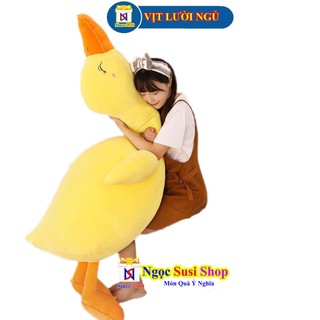 [ẢNH THẬT] GẤU BÔNG VỊT LƯỜI NGỦ TRẦM CẢM KHỔNG LỒ [NGẪU NHIÊN MÀU]