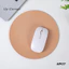 Miếng Lót Chuột 2 Mặt Da Tròn Màu Pastel Không Thấm Nước 22cm