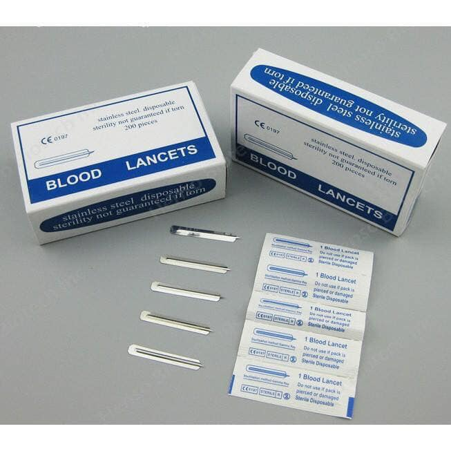 Kim Chích Mụn, Kim Lấy Máu Lancets, Sử Dụng An Toàn Tiện Dụng Trong Spa Thẩm Mỹ Viện, Hộp 200 Chiếc