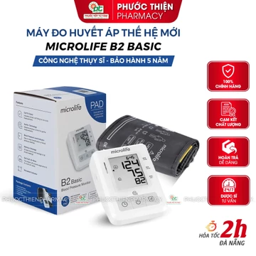 Máy đo huyết áp bắp tay MICROLIFE B2 BASIC độ chính xác cao, dễ sử dụng