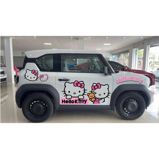 Tem 2 bên Sườn Xe Ô tô VF3 HELLO KITTY, Team Decal Oto VF3