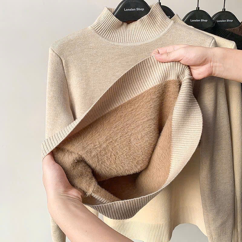 Áo len cổ thấp giữ nhiệt nam nữ lót lông cừu hàng QCCC dày dặn co giãn hottrend(CÓ BIG SIZE) MT33 SP79