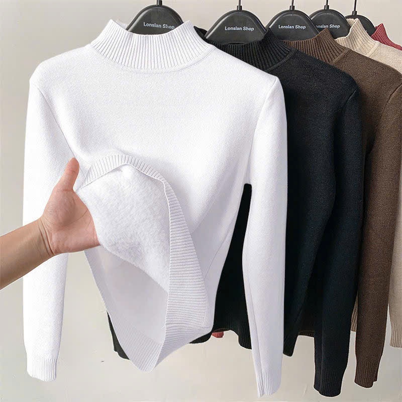 Áo len cổ thấp giữ nhiệt nam nữ lót lông cừu hàng QCCC dày dặn co giãn hottrend(CÓ BIG SIZE) MT33 SP79