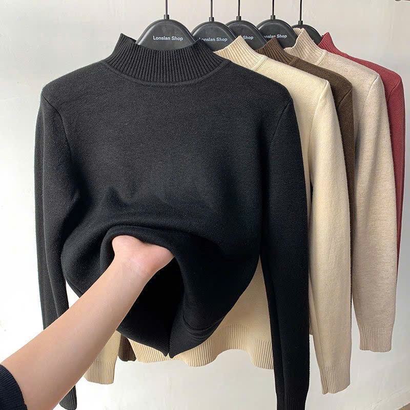 Áo len cổ thấp giữ nhiệt nam nữ lót lông cừu hàng QCCC dày dặn co giãn hottrend(CÓ BIG SIZE) MT33 SP79