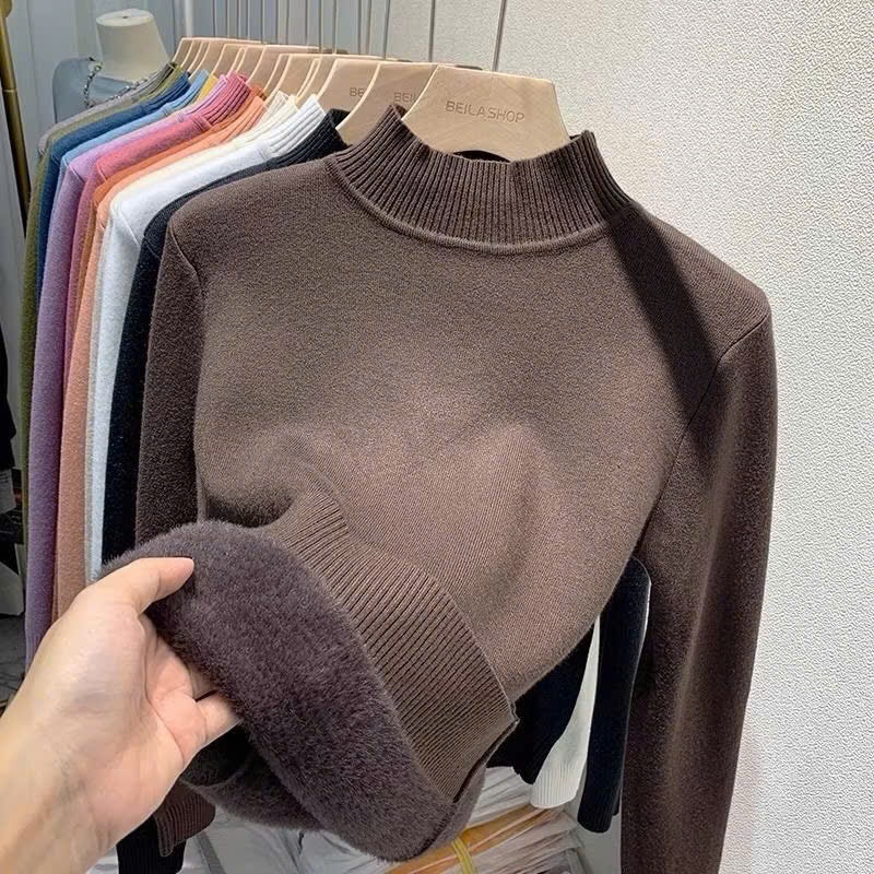 Áo len cổ thấp giữ nhiệt nam nữ lót lông cừu hàng QCCC dày dặn co giãn hottrend(CÓ BIG SIZE) MT33 SP79
