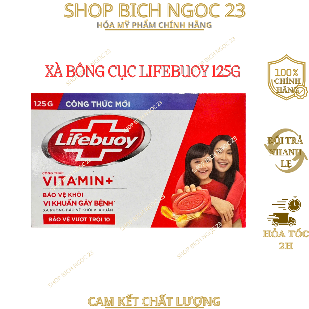 Xà bông cục Lifebuoy Combo 3 Cục 125g bảo vệ vượt trội
