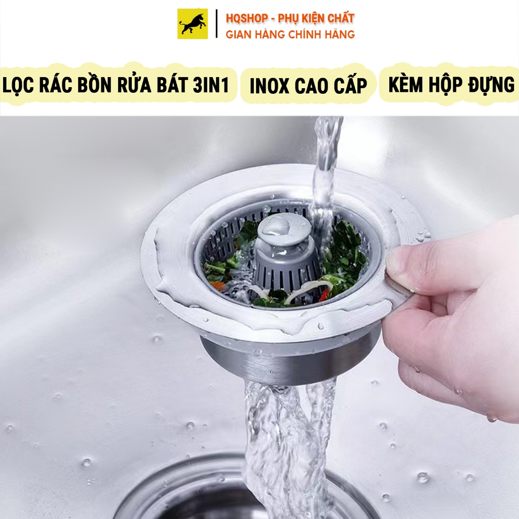 Bộ Lọc Rác Bồn Rửa Bát Cao Cấp 3in1 Kèm Hộp, Ngăn mùi hôi côn trùng ...