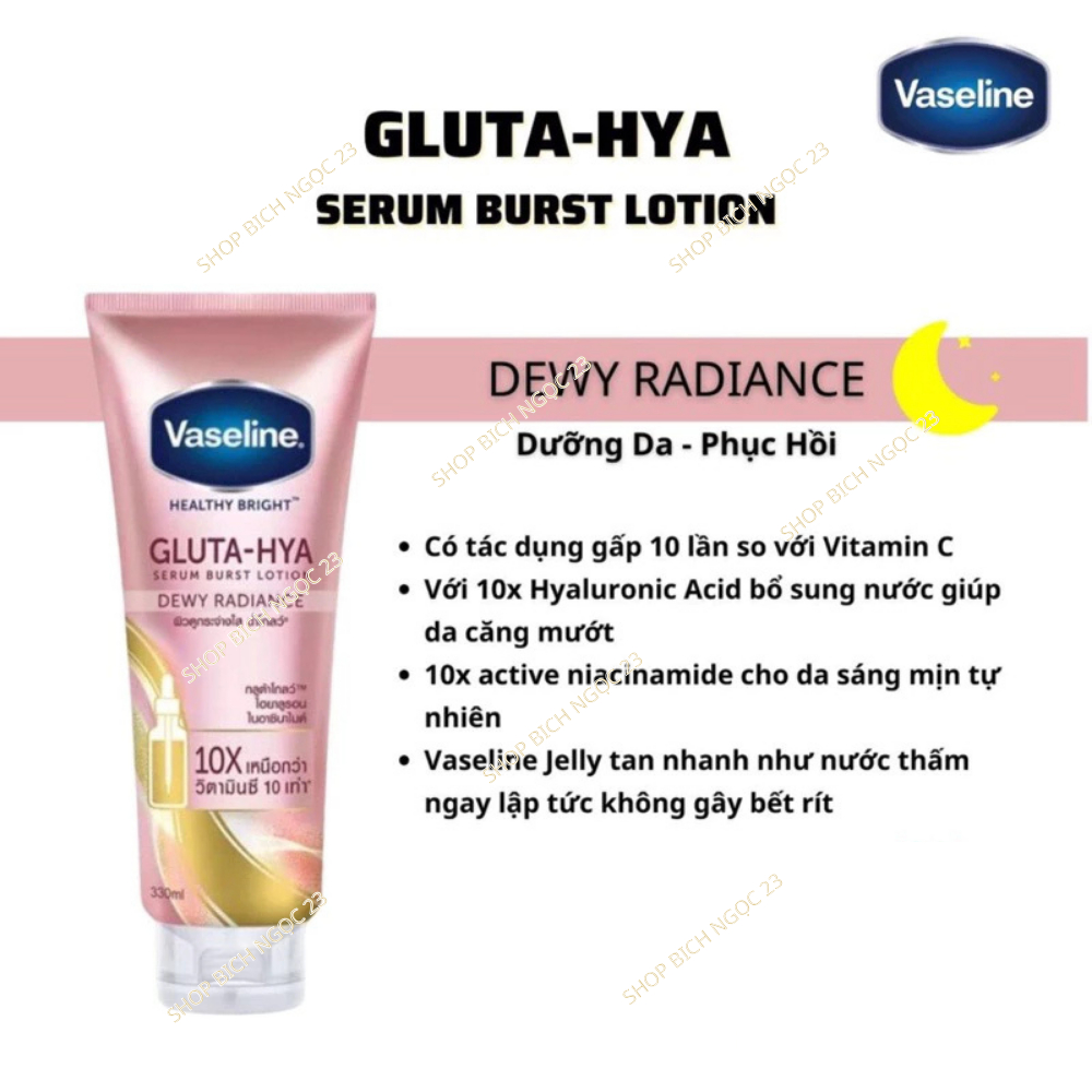 Sữa Dưỡng Thể Trắng Da Body Vaseline Gluta-Hya Sau 7 Ngày 300ml