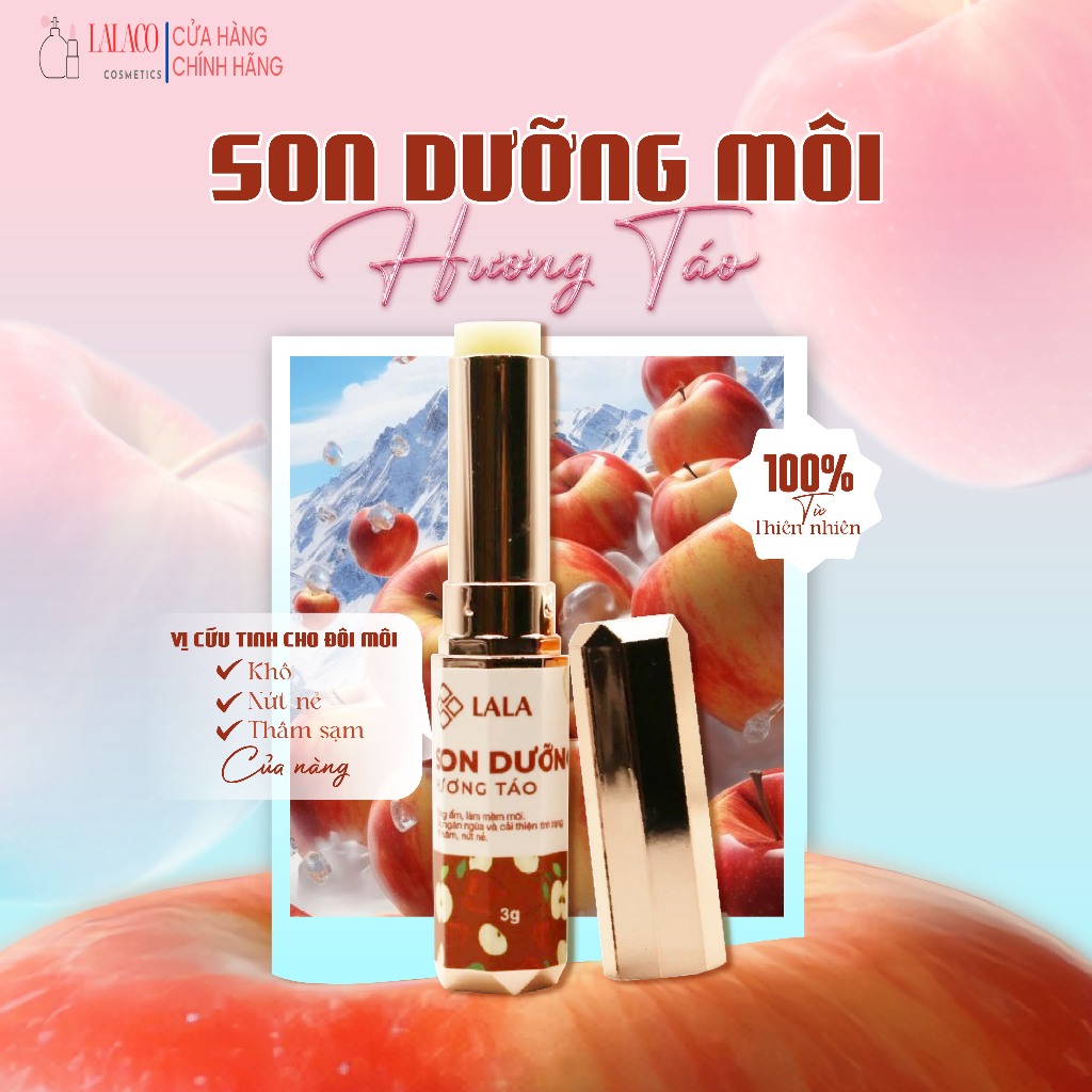 Son Dưỡng Môi LALA  Son dưỡng môi thiên nhiên giúp hồng, mềm mịn và mờ thâm sau 3-4 tuần
