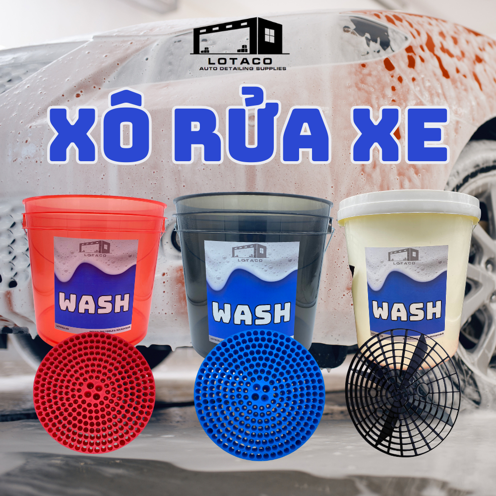 Xô rửa xe chuyên dùng có lưới chặn cát ( lưới lọc cát) - hạn chế vết ...
