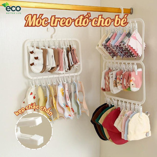 Móc Treo Quần Áo Trẻ Em, Móc Trùm Treo Đồ Cho Bé Treo Khăn Tất Bao Tay Bao Chân Mũ Cho Bé
