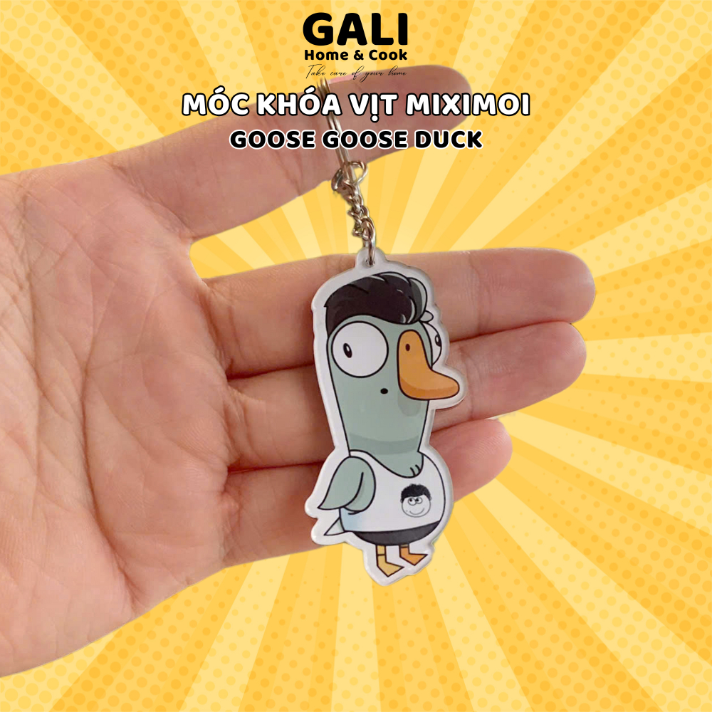 Móc khóa vịt Goose Goose Duck, móc khóa vịt Miximoi, Độ Mixi treo balo