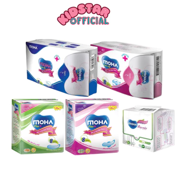 Combo băng vệ sinh cao cấp MOHA có cánh, không cánh, hàng ngày, bvs đêm 35cm, bvs quần, băng vệ sinh thảo dược MOHA