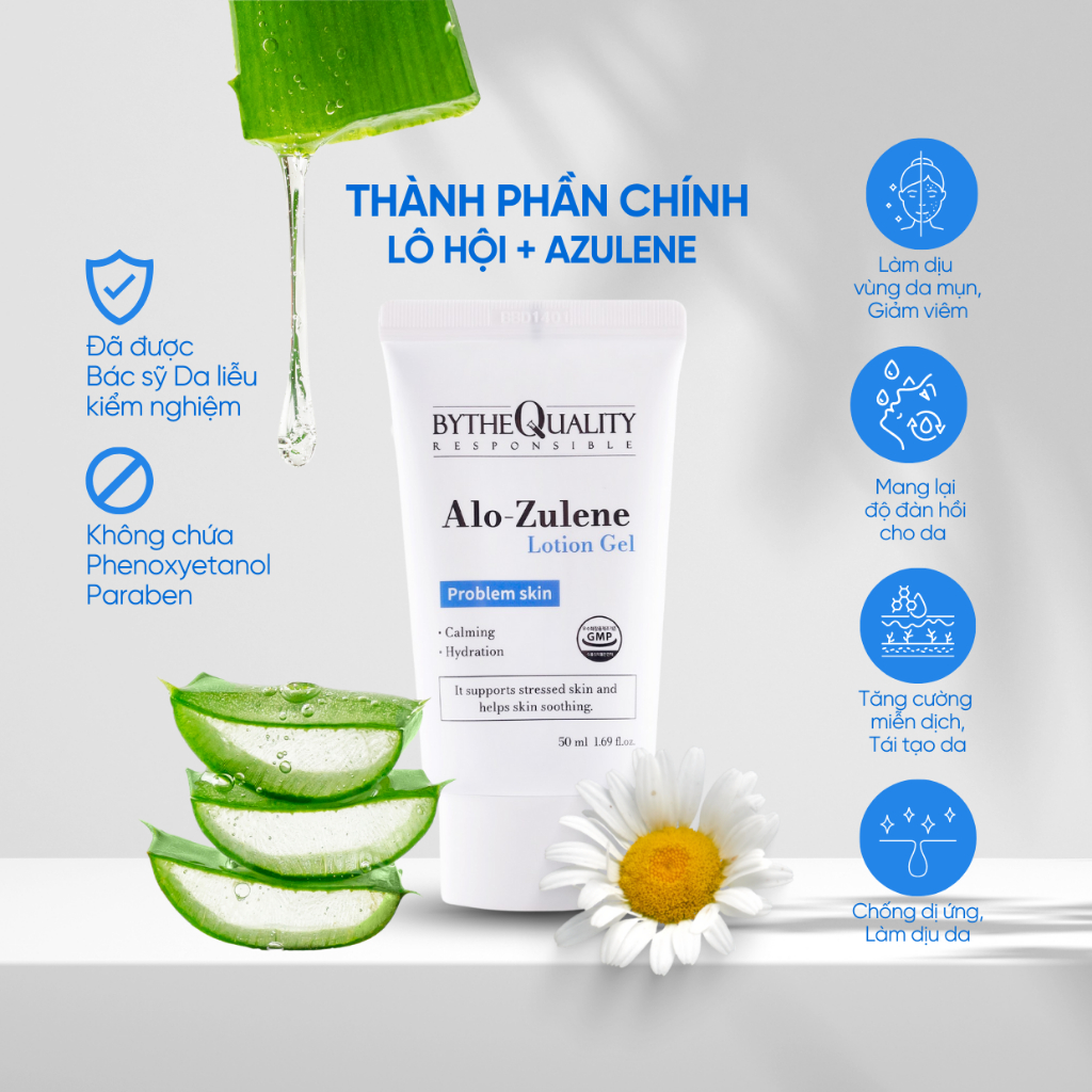 Ảnh Combo BytheQuality Gel Phục Hồi Da Alo Zulene + Tonner Cấp Ẩm Cerahyal Beginning 3