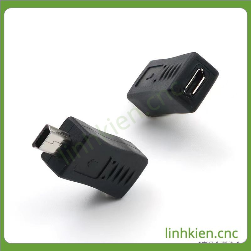 Đầu giắc chuyển Micro USB sang Mini USB nối thẳng, bẻ góc 90 độ trái ...