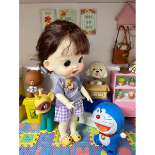 Set áo thun quần caro tím size dian mập,cừu bé,cá lớn,6 nhỏ(size khác vui lòng ib shop)