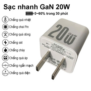 Bộ sạc nhanh GaN 20W cho iP8~16