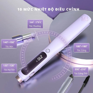 Máy Uốn Tóc Dập Xù Bấm Phồng Chân Tóc XN-838 Tích Hợp Màn Hình LED Hiển Thị Và Ion Bảo Vệ Tóc