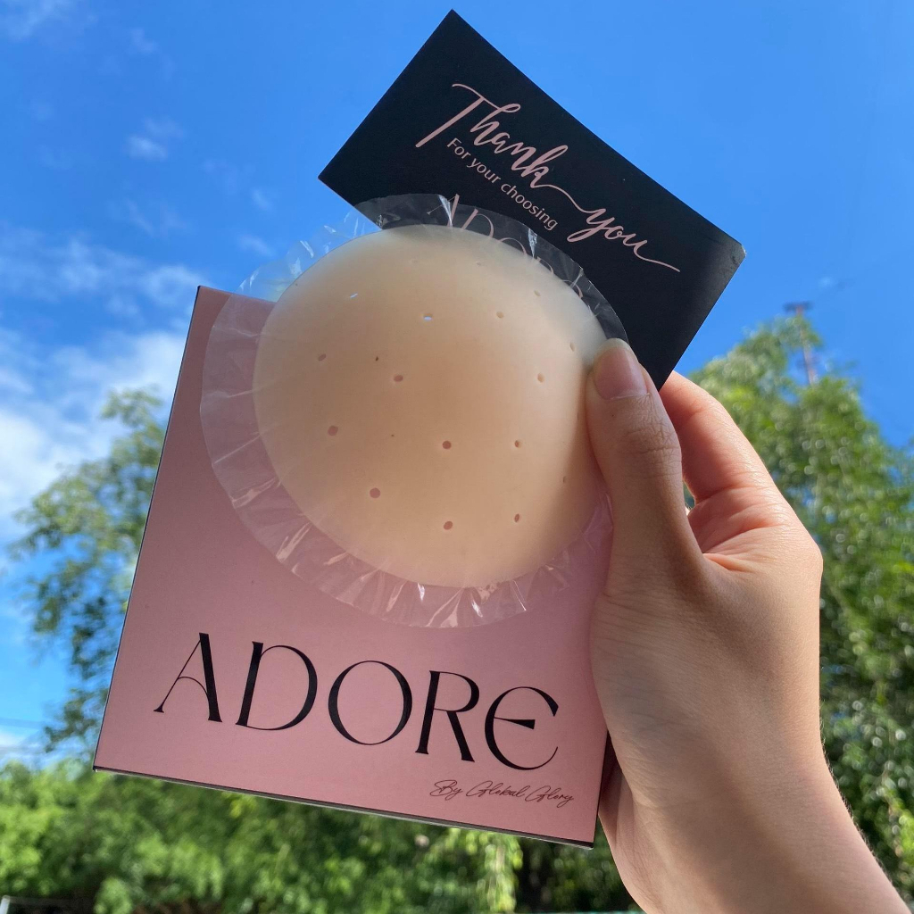 [1 Cặp] Miếng dán ngực silicon nhiệt tự thân không keo, dán ti siêu dính bảo vệ nhũ hoa Adore Việt Nam